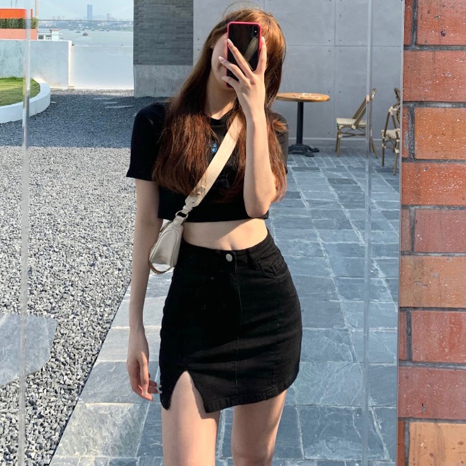 Chân váy nữ xẻ ôm Emilyshop