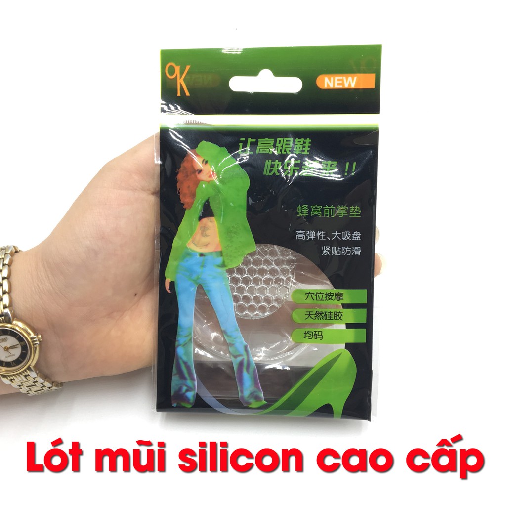 2 Miếng Lót Mũi Giày Nữ silicon Kích Size Giầy, Chống Đau Chân - Giá Sỉ