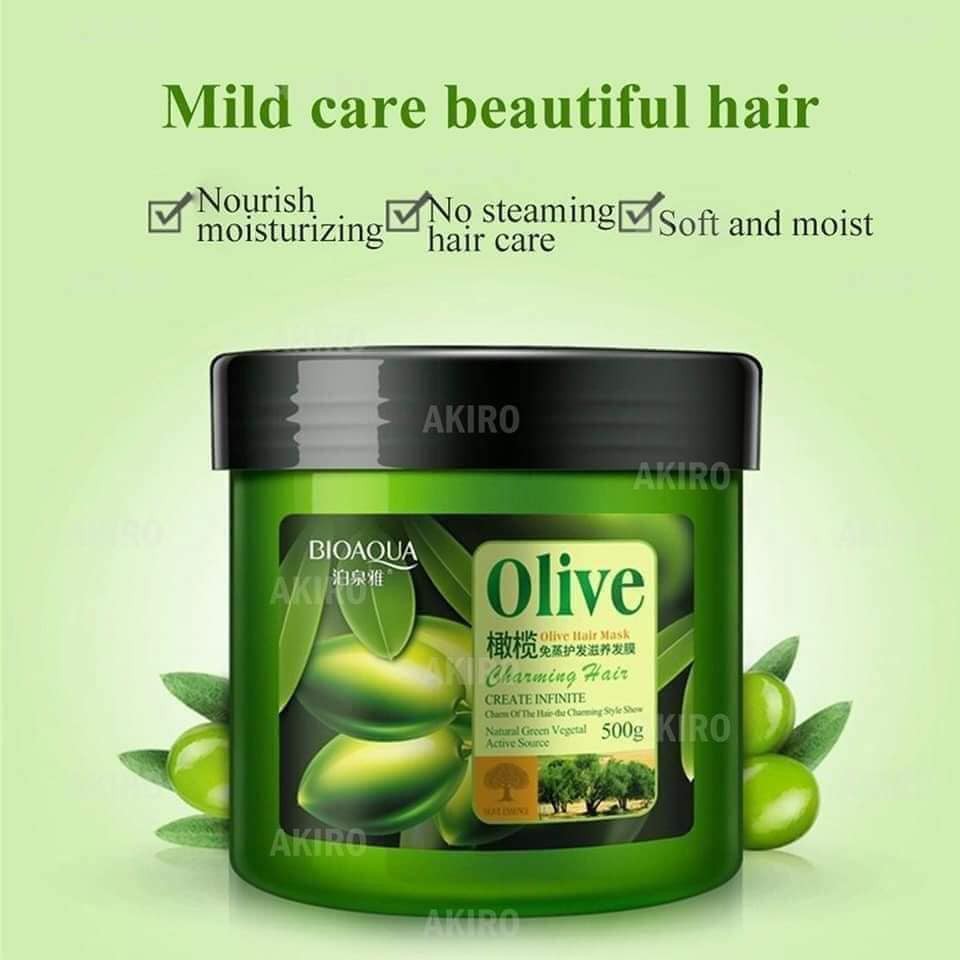 Kem ủ tóc Olive 500ml phục hồi tóc hư tổn. Có thể thay thế dầu xả | BigBuy360 - bigbuy360.vn