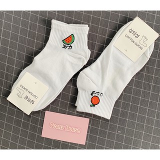 Set 5 đôi Vớ Hoa Quả Trắng (trắng)