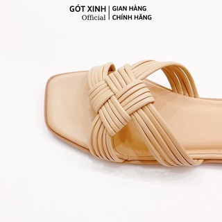 Dép nữ GÓT XINH D48 đế bệt da mềm