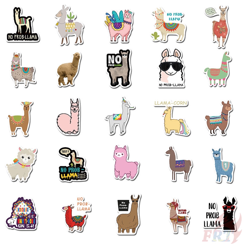 ❉ Kawaii Llama - Series 01 Animal Vicuna Stickers ❉ 50Pcs/Set Alpaca Fashion Waterproof DIY Decals Doodle Stickers