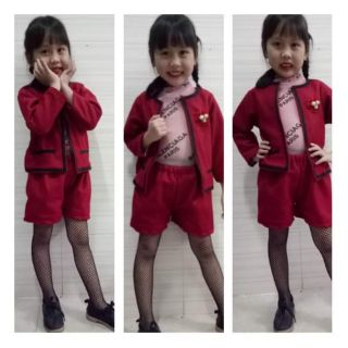 Sét váy dạ kèm quần