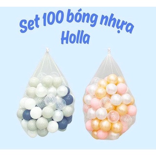   CHÍNH HÃNG POMO  Set 100 bóng nhựa HOLLA SIZE 5 