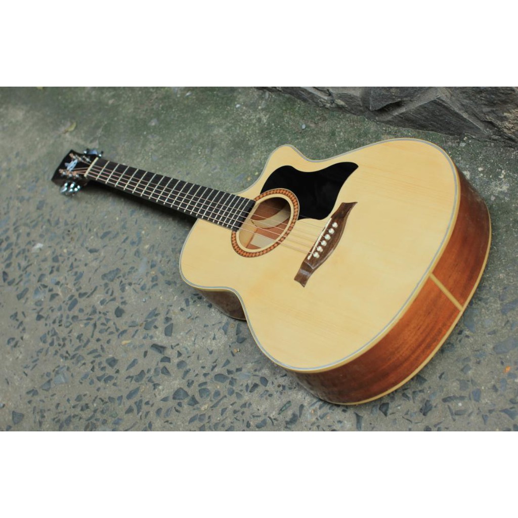 Guitar cútom gỗ hồng đào có ty LT28AC