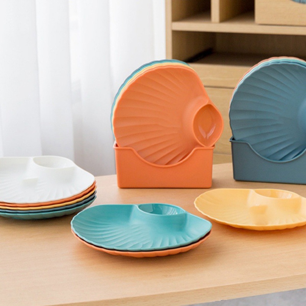 Đĩa Nhựa Hình Vỏ Sò Đựng Khoai Tây Chiên/Trái Cây/Thức Ăn Nóng Kiểu Pháp Cho Nhà Ở/Văn Phòng