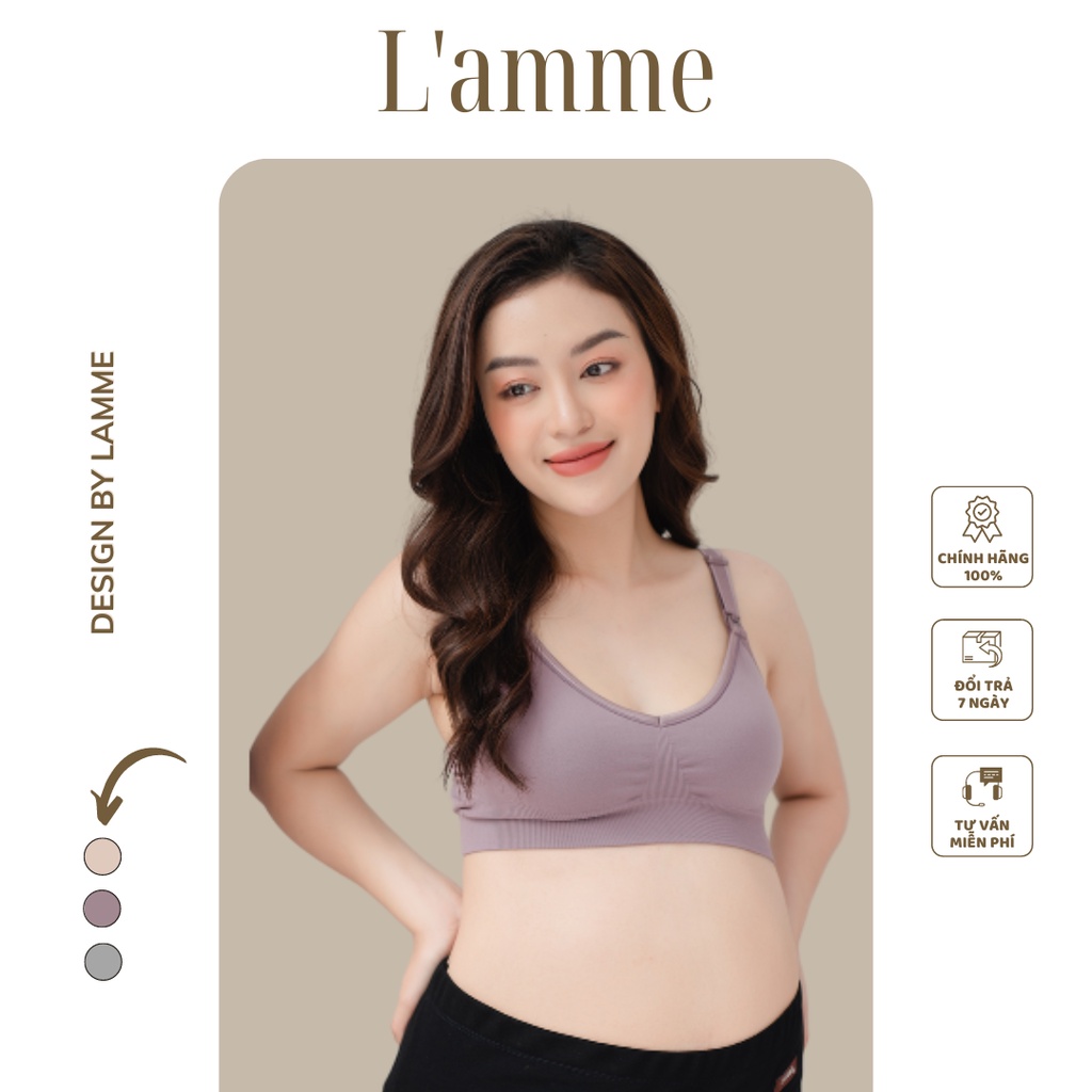 Áo lót bầu A1 không gọng chống chảy sệ có nút tháo cho em bé dễ tuti by LAMME