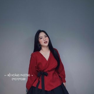 ÁO ĐỎ ĐẮP CHÉO NƠ EO