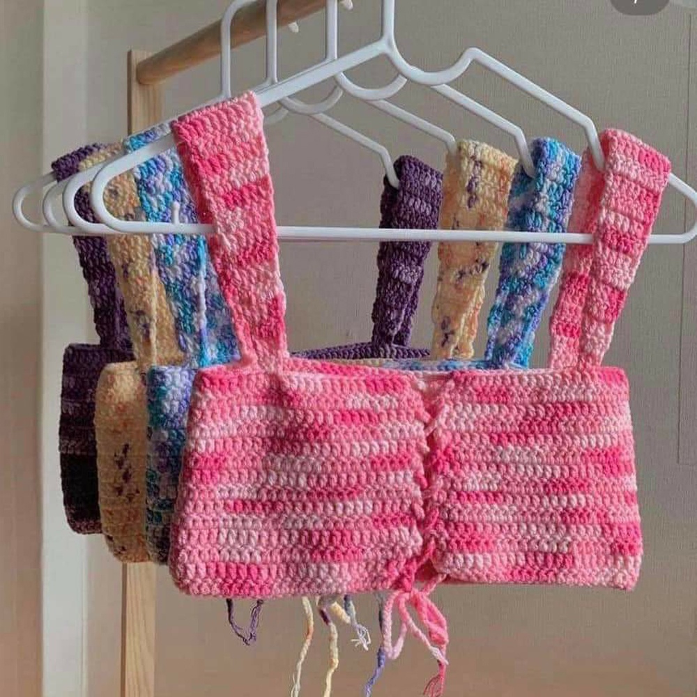 Len Milk Cotton Màu Loang Cuộn 50gam