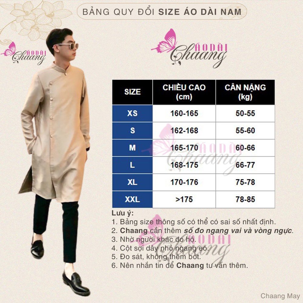Áo dài nam cách tân vàng truyền thống Chaang May sẵn vải gấm cao cấp dự tiệc cưới biểu diễn lễ tết đẹp ADC130
