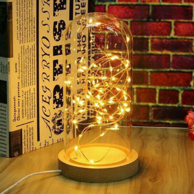 Dây Đèn LED Đom Đóm Fairy Light 50 Bóng dài 5 mét Trang Trí Tặng Kèm Pin Cr2032