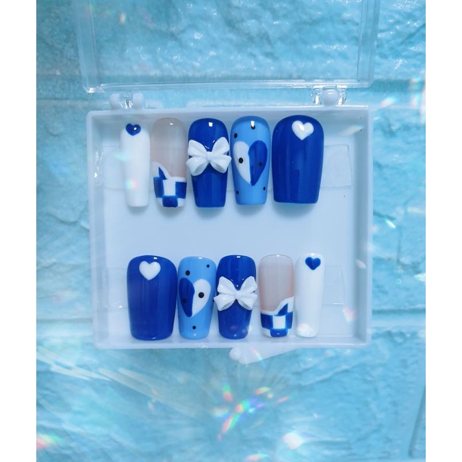 Nail box- Móng up thiết kế : Tim nơ