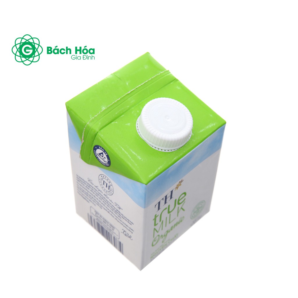 Thùng 12 hộp sữa tươi tiệt trùng TH true MILK Organic nguyên chất 500ml