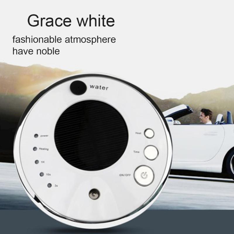 [On Sale]Solar Car Air Diffuser Usb Negative Ion Aromatherapy Air Humidifier Car Perfume Machine Air Oxygen Bar Air Diffuser Cleaner White