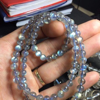 Vòng tay 6 li đá Labradorite -Đá xà cừ