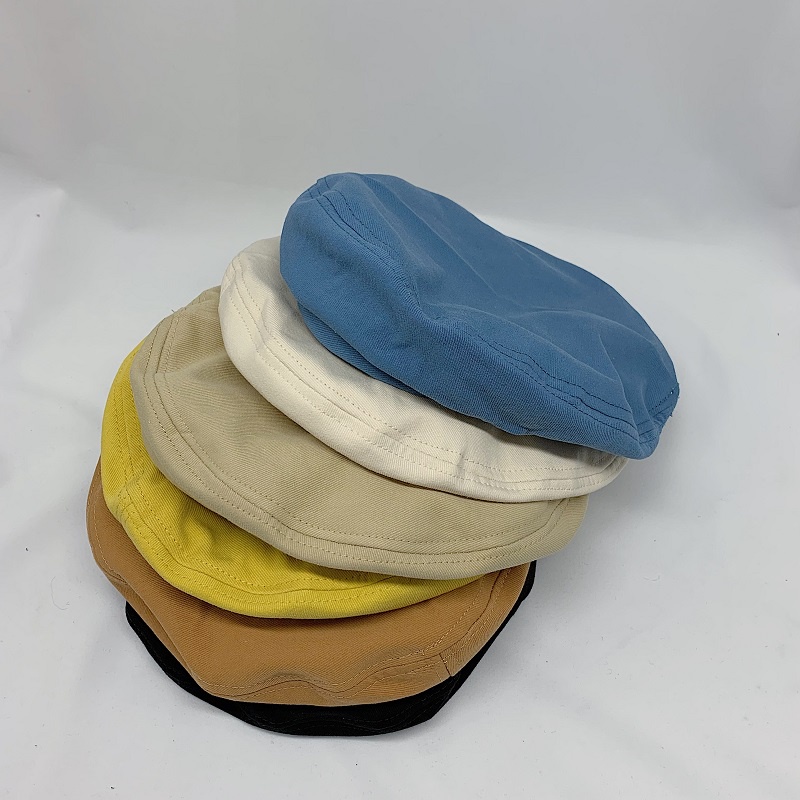 Mũ Beret Màu Trơn Phong Cách Retro Thời Trang Nhật Hàn Màu Đen Dành Cho Nữ