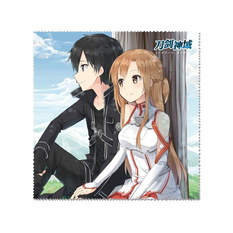 Khăn lau kính Sword Art Online Đao kiếm thần vực ảnh đẹp in hình anime chibi quà tặng xinh xắn dễ thương