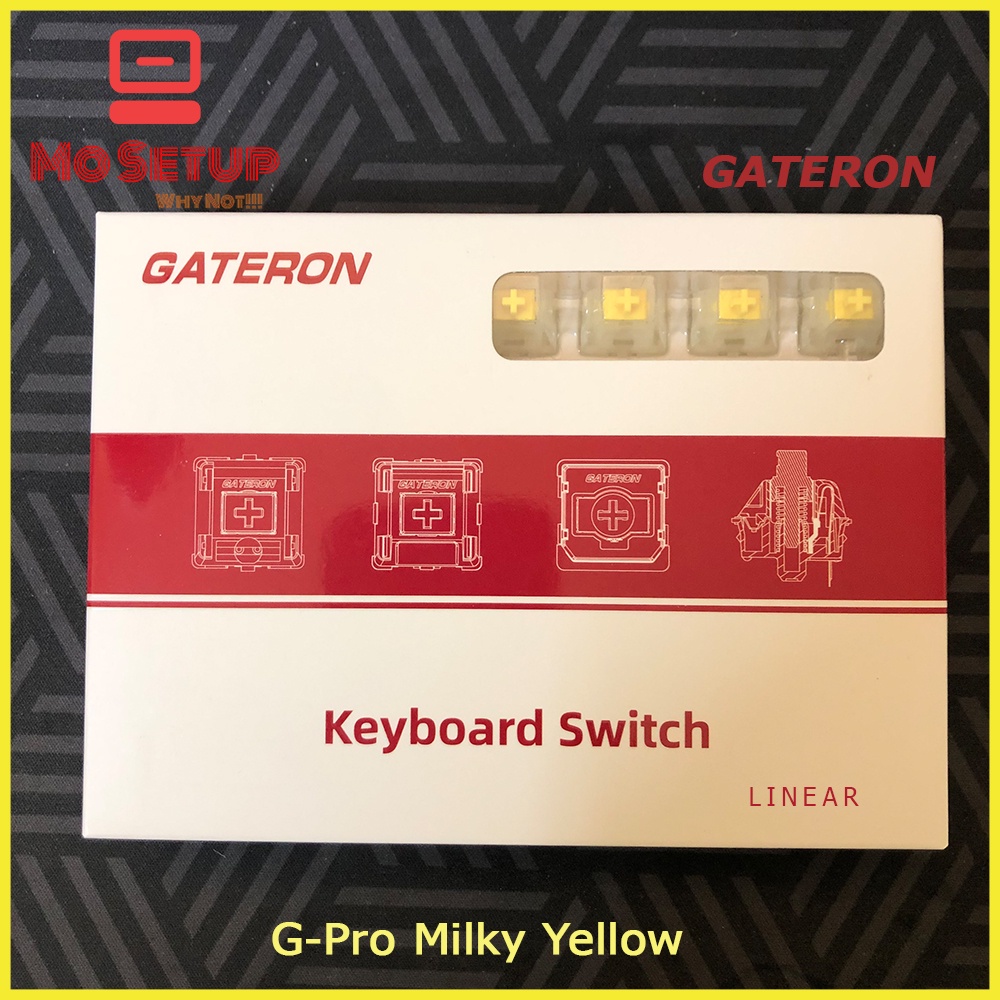 Công tắc bàn phím_Gateron G-Pro Milky Yellow switch cho bàn phím cơ Hotswap