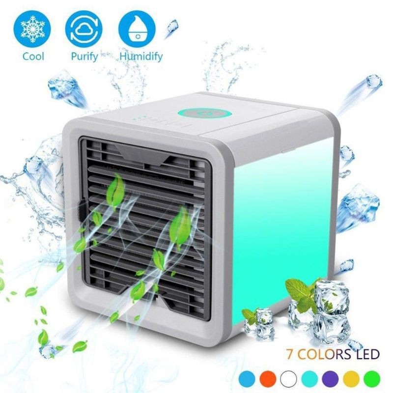 Điều hòa hơi nước mini led 7 mầu để bàn