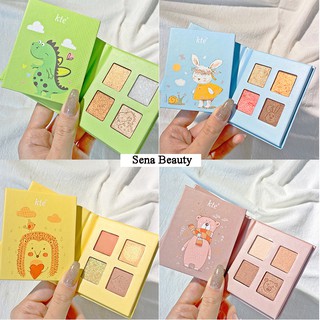 Phấn mắt nhũ lì 4 ô KTE Sena Beauty