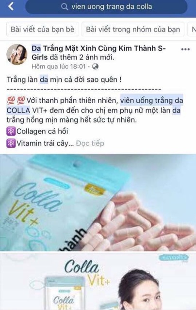 Viên uống trắng da Colla Vit+