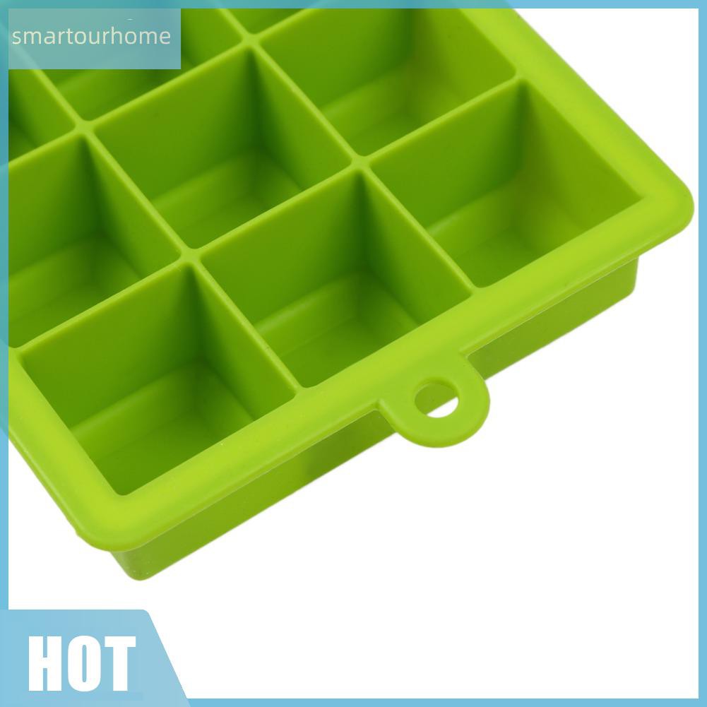 Khay bằng silicone hình vuông DIY để làm nước đá tiện dụng