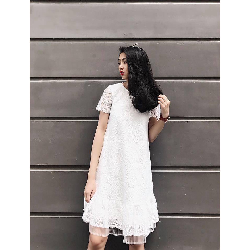 Đầm dự tiệc dáng xuông đầm ren đuôi cá cực hot | BigBuy360 - bigbuy360.vn