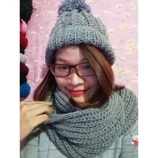 Bộ khăn mũ len đan tay
