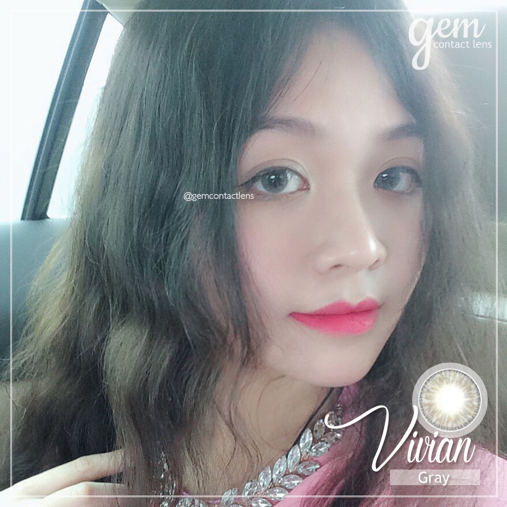 Lens áp tròng VIVIAN GRAY ẩm cao 55% - HSD 6 tháng