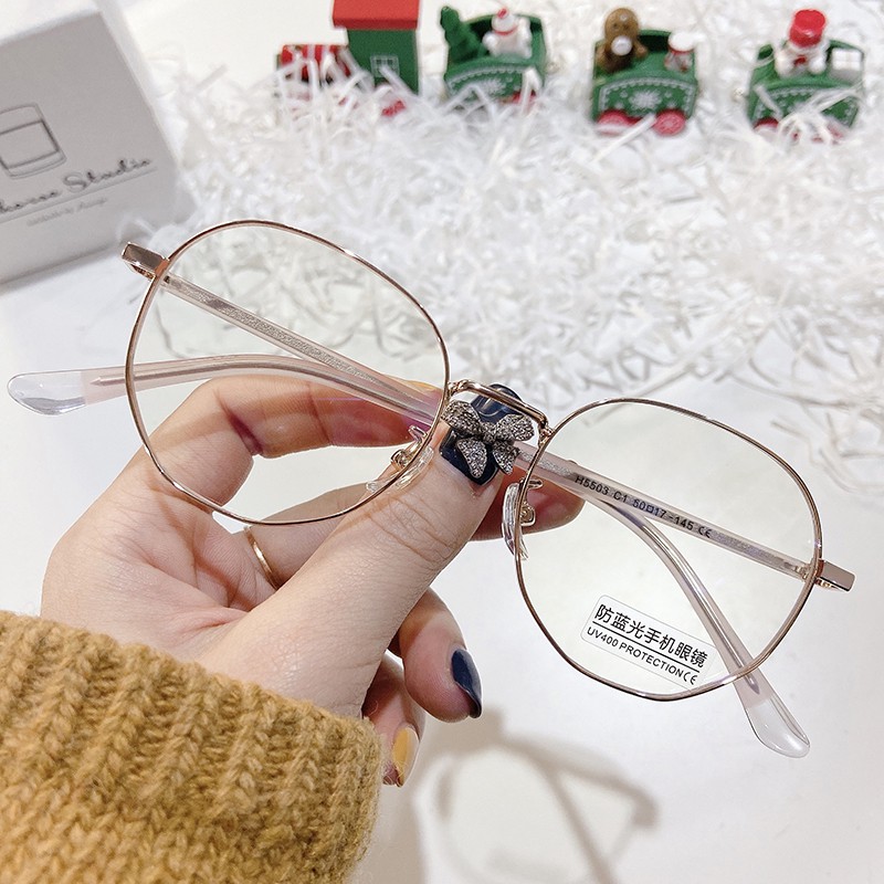 Mắt Kính Gọng Tròn Chống Ánh Sáng Xanh Jz5503