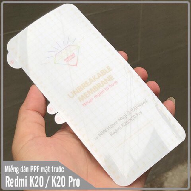 Dán dẻo PPF Xiaomi K20 K20 pro mặt sau