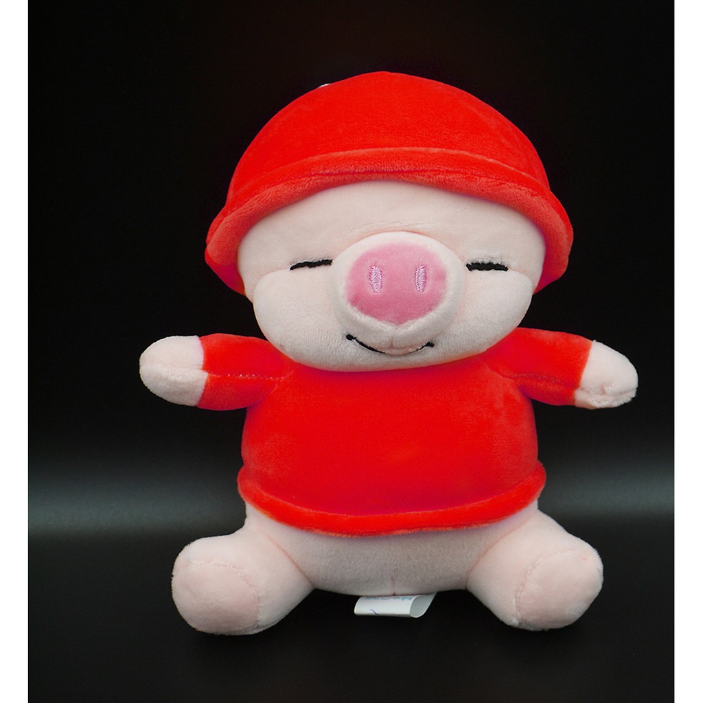 GẤU BÔNG HEO HAPPY ĐỘI NÓN DỄ THƯƠNG  LỢN HAPPY ĐỘI NÓN SIÊU MỀM SIÊU CUTE VẢI MINISO 4 CHIỀU MỀM MỊN