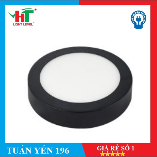 ⚡️Đèn LED Ốp Trần Gắn Nổi 6W, 12W, 18W, 24W  Tròn Viền Đen HT light level Ánh Sáng Trắng/Vàng⚡️