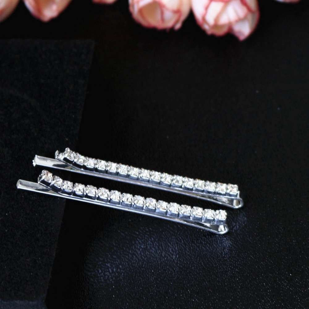 Kẹp tóc đính pha lê lấp lánh phong cách Hàn Quốc cho nữ