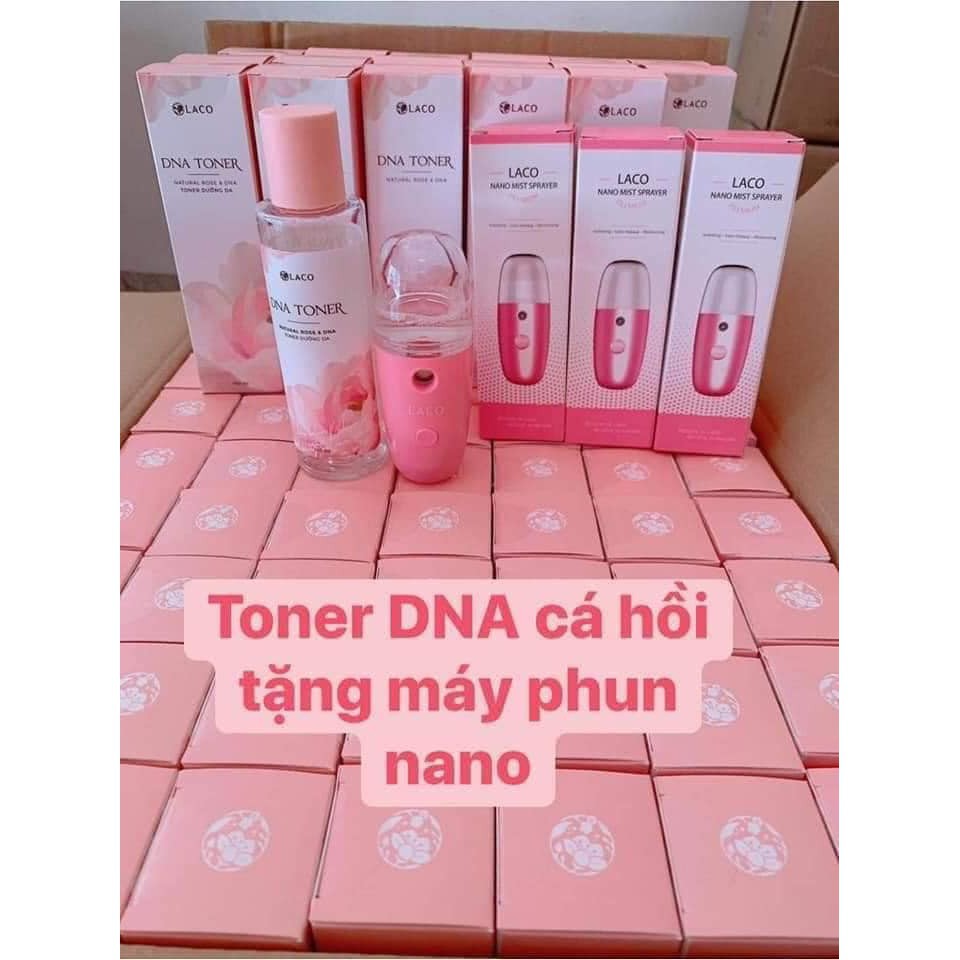 DNA Toner LACO Natural Rose Và DNA Trắng Mịn Da Thu Nhỏ Lỗ Chân Lông Mờ Thâm Nám Ngăn Ngừa Lão Hóa Cấp ẩm giảm Mụn 150ml