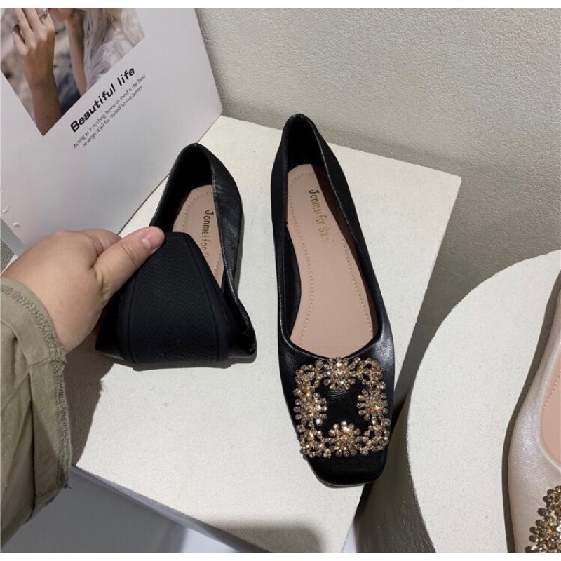 Giày bệt đế mềm khoá đá-Bunny Shoes(K012) | BigBuy360 - bigbuy360.vn