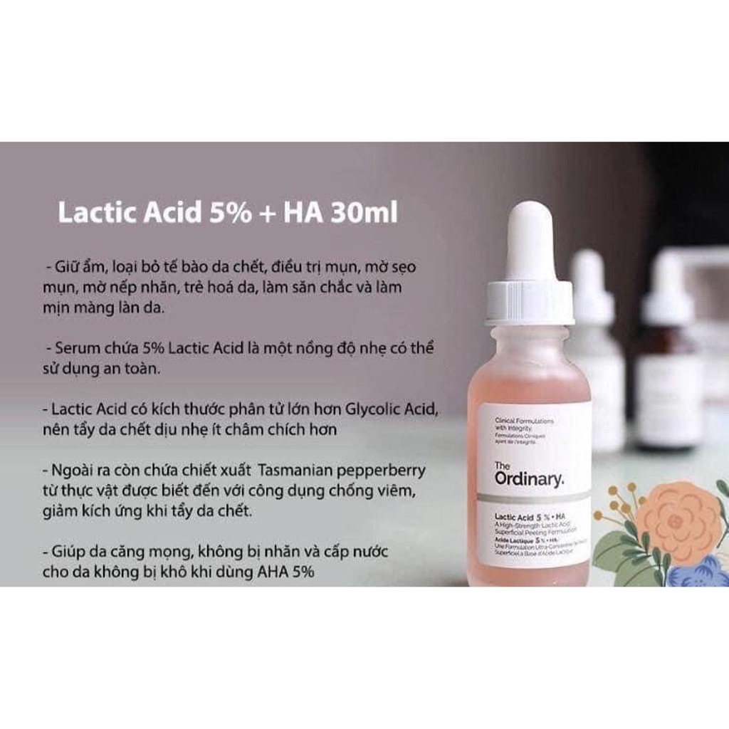 The Ordinary Lactic Acid 5% HA serum tẩy da chết hóa học, sáng da, đều màu da | BigBuy360 - bigbuy360.vn