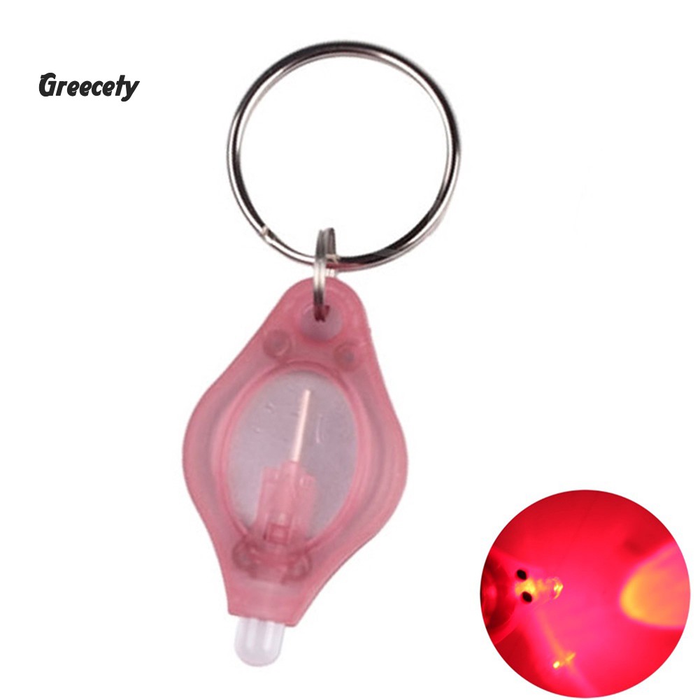 ★Ready Mini Portable LED Camping Flashlight Light Key Ring Keychain Torch Lamp Gift