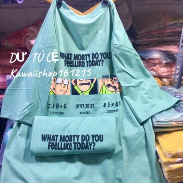 MS126 Áo thun nữ tay lỡ xanh mint in chữ unisex size m,l 45kg - 70kg DTL