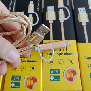 Dây xạc hãng dmax-maxpo 2 in 1 .sạc nhanh