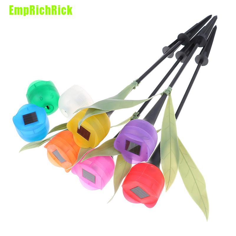 Đèn Led Hình Hoa Tulip Sử Dụng Năng Lượng Mặt Trời Trang Trí Sân Vườn