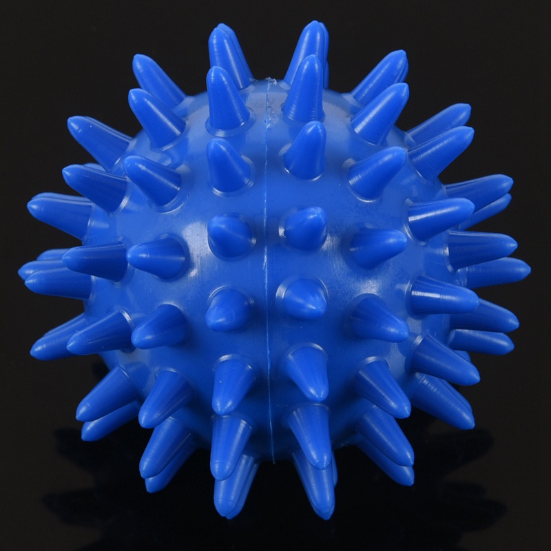 1pc Spikey Bóng Massage mềm cho bàn chân lòng bàn tay Cánh tay cổ trở lại màu xanh lam 5.5CM