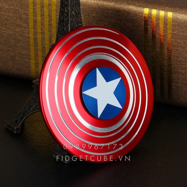 Con Quay Spinner Captain America Kim Loại