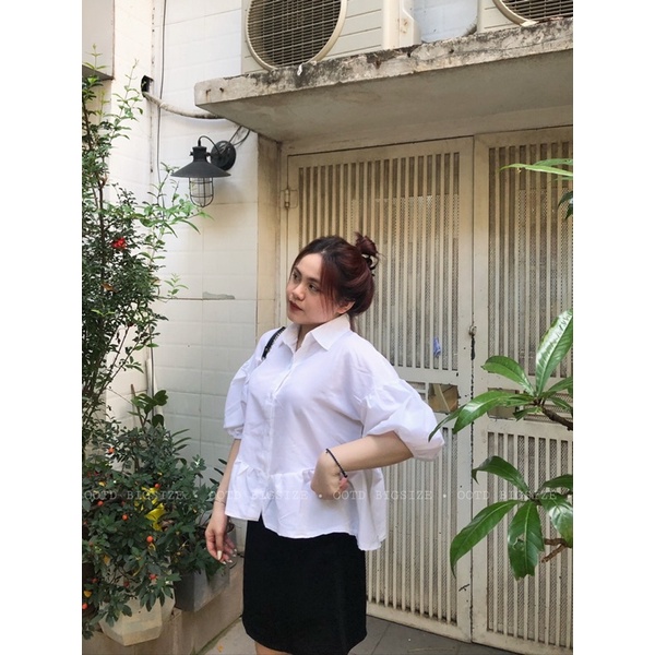 Áo sơ mi babydoll tay phồng
