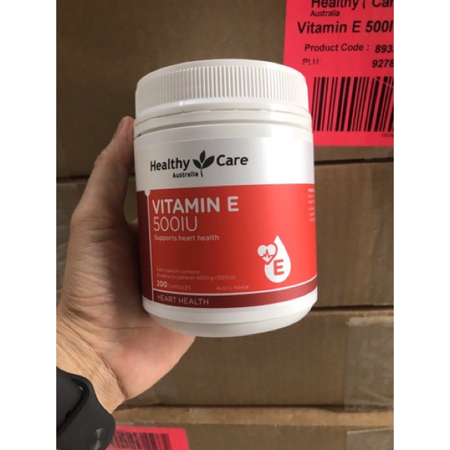 (Mẫu mới) - Vitamin E Healthy Care 500IU 200 viên của Úc