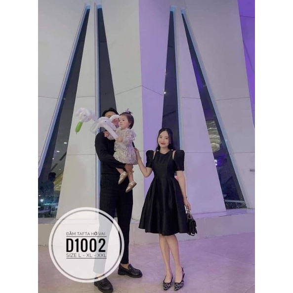 ĐẦM NỮ TAY PHỒNG TAFTA ĐÍNH CƯỜM 2 BÊN BIGSIZE