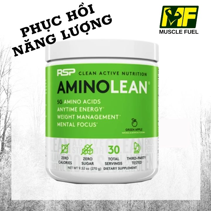{Tặng bình lắc}RSP AminoLean Thúc Đẩy Xây Dựng Cơ Nạc 30 Liều Dùng. Phục hồi năng lượng kết hợp giảm mỡ.