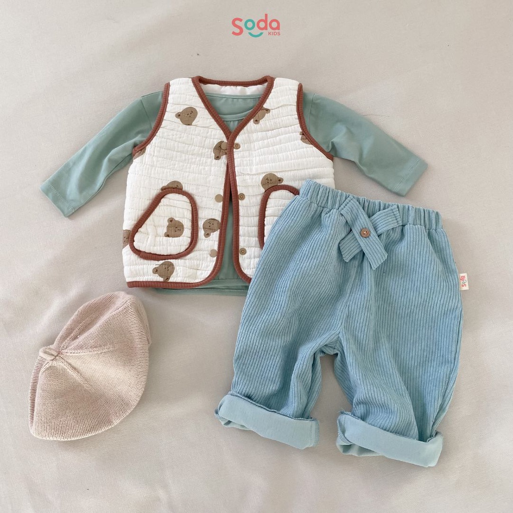 Quần nhung cho bé SODA KIDS cạp chun phong cách Hàn Quốc