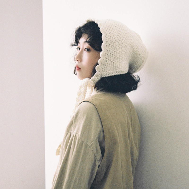 Mũ len dệt kim màu trơn bảo vệ tai thời trang thu đông Hàn Quốc