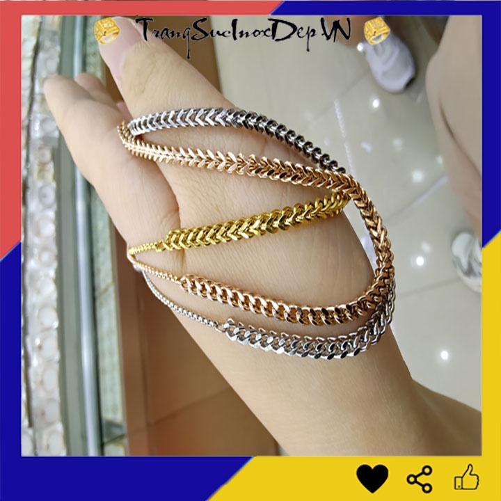 Lắc tay titan nữ bảng vuông kiểu rút siêu đẹp, bền màu, đem lại vẻ quyến rũ cho đôi tay của bạn